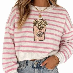 Freshman 1996 stripped fries hot and salty sweater